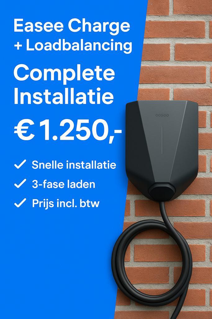Easee Charge Laadpaal + Loadbalancing – Compleet €1250, Telecommunicatie, Autoladers, Nieuw, Ophalen