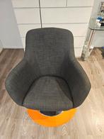 Grijze fauteuil met draaiplateau, Gebruikt, 75 tot 100 cm, Ophalen of Verzenden, Metaal
