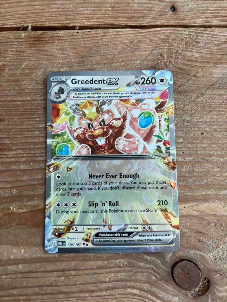 Greedent ex - Zeldzame Pokémonkaart!, Ophalen of Verzenden, Zo goed als nieuw, Losse kaart