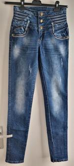Nieuwe Spijkerbroek met hoge band, Maat 38, Stretch, Ophalen of Verzenden, Nieuw, Blauw, W30 - W32 (confectie 38/40)
