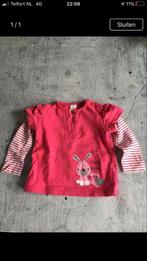 C&A longsleeve shirt maat 68 roze konijn gestreept trui, C&A, Meisje, Shirtje of Longsleeve, Ophalen of Verzenden