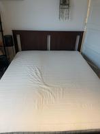 Gratis bed (Rotterdam Zuid) met lattenbodem, Ophalen, Gebruikt, Bruin, Tweepersoons