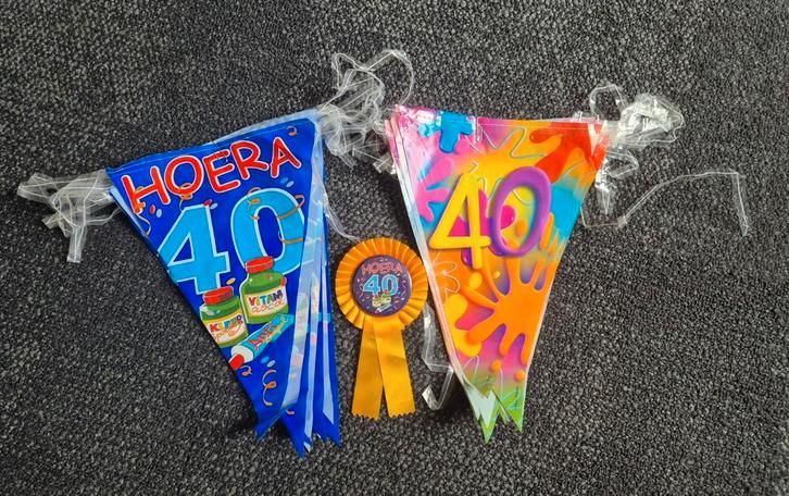 Feestartikelen 40 jaar, Hobby en Vrije tijd, Feestartikelen, Gebruikt, Ophalen of Verzenden
