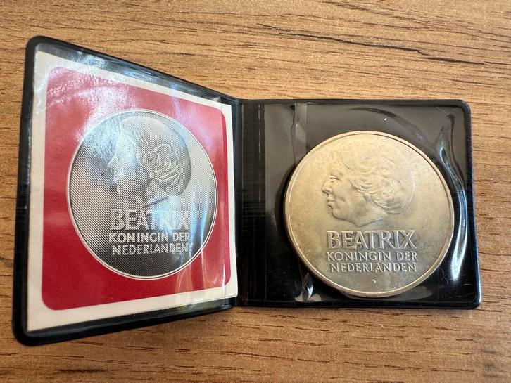 50 Gulden Zilveren Munt 1982 Beatrix Inhuldiging, Postzegels en Munten, Munten | Nederland, 50 gulden, Koningin Beatrix, Zilver