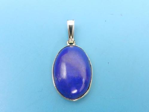 Gouden hanger met lapis lazuli                            L5, Sieraden, Tassen en Uiterlijk, Kettinghangers, Gebruikt, Goud, Blauw