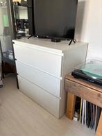 MALM Ladekast 3 lades, wit Ikea, Ophalen, Strakke, moderne ladekast in wit, minimalistische ontwerp, 50 tot 100 cm, Zo goed als nieuw