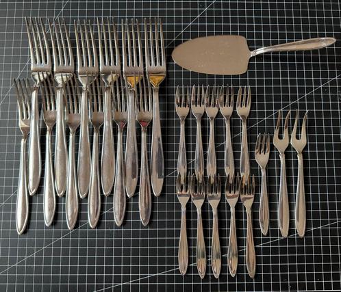 Gero 90/100 Verzilverde Bestekset - 6 Personen Compleet, Antiek en Kunst, Antiek | Bestek, Ophalen of Verzenden