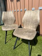 Twee olijf groene eetkamerstoelen, Huis en Inrichting, Stoelen, Ophalen, Gebruikt, Twee, Overige kleuren