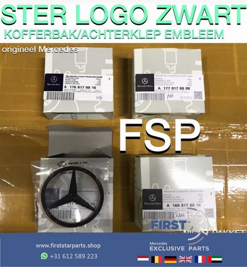 Mercedes LOGO zwart kofferbak STER embleem W176 W177 W205 W1, Auto-onderdelen, Carrosserie en Plaatwerk, Mercedes-Benz, Gebruikt