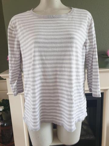 COS zijde blouse trui grijs wit L 42 44 | Gratis Verzenden ! beschikbaar voor biedingen