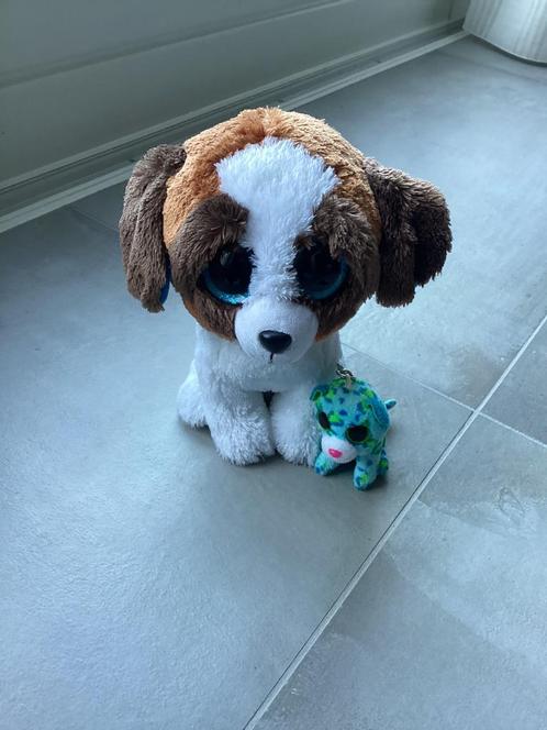 Ty Beanie Boo’s Muddles Dog / knuffel en sleutel hanger ZGAN, Kinderen en Baby's, Speelgoed | Knuffels en Pluche, Zo goed als nieuw