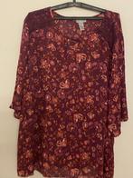 BORDEAUX FLORAL PRINT BLOUSE, MAAT; XXL, Kleding | Dames, Blouses en Tunieken, Ophalen of Verzenden, Nieuw, Maat 46/48 (XL) of groter