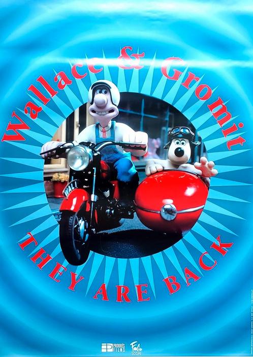 WALLACE & GROMIT glossy poster ideaal kinderkamer, Verzamelen, Posters, Zo goed als nieuw, A1 t/m A3, Rechthoekig Staand, Verzenden