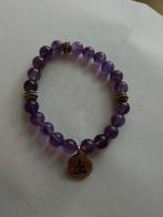 Amethist kralen armband met bedel, Overige materialen, Met edelsteen, Paars, Nieuw