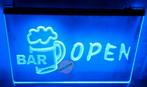'BAR OPEN' 3D ledverlichting lamp lichtbak, Ophalen of Verzenden, Nieuw, Lichtbak of (neon) lamp