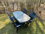 Stevige nette Tuinset (donker blauw), Tuin en Terras, Ophalen, Gebruikt