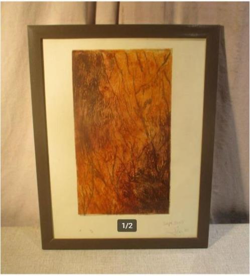 Mooie Ets 'In het Oerwoud' - Henk, Antiek en Kunst, Kunst | Etsen en Gravures, Ophalen of Verzenden