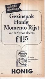 Retro reclame 1962 Honig Koog aan de Zaan gezinspak, Verzamelen, Retro, Ophalen of Verzenden