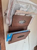 Vintage Wand Krantenbak/Postvak - Hout, Ophalen, Gebruikt