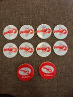 Onderzetters Coasters krab lobster 4 per blik, Ophalen of Verzenden, Zo goed als nieuw, Glas of Kopje