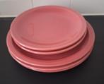 5 Rose Aardewerk Borden, Huis en Inrichting, Gebruikt, Ophalen of Verzenden, Bord(en), Effen