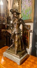 “Seraphina”, sculptuur brons Charles Vital-Cornu (1851-1927), Antiek en Kunst, Ophalen