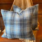 Schotse SET Harris Tweed kussens Tarbert Plaid, Westdijk 41 3241 GT Middelharnis, Blauw, Vierkant, Ophalen of Verzenden