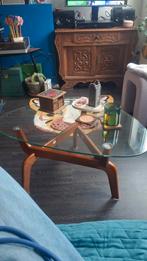 Kwantum salontafel breno glas met gebruikssporen, Ophalen, 50 tot 100 cm, Rond, 50 tot 100 cm