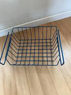 Blauw metalen kastmandje, Ophalen, Zo goed als nieuw