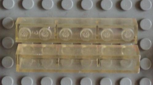 crssprt02(2) 2x trans-clear Brick 1 x 6 without Bottom Tubes, Kinderen en Baby's, Speelgoed | Duplo en Lego, Gebruikt, Ophalen of Verzenden
