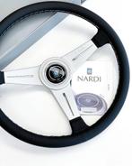 Nardi Classico 390mm stuur sportstuur leder zwart zilver, Ophalen of Verzenden