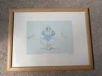 Tekening van Dumbo en Donald Duck in lijst, Ophalen of Verzenden, Zo goed als nieuw, Hout, Minder dan 50 cm