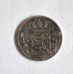 Koning Willem 1 25 cent 1829 B Nederland, Zilver, 25 cent, Ophalen of Verzenden, Koning Willem I