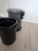 pedaalemmer antraciet voor wc badkamer, Minder dan 10 liter, Ophalen, Zo goed als nieuw, Minder dan 50 cm