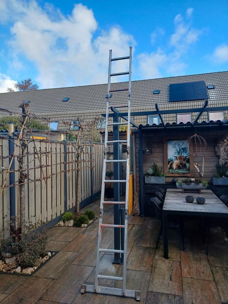Opvouwbare ladder, Doe-het-zelf en Verbouw, Ladders en Trappen, Gebruikt, Ladder, 2 tot 4 meter, Opvouwbaar of Inschuifbaar, Ophalen