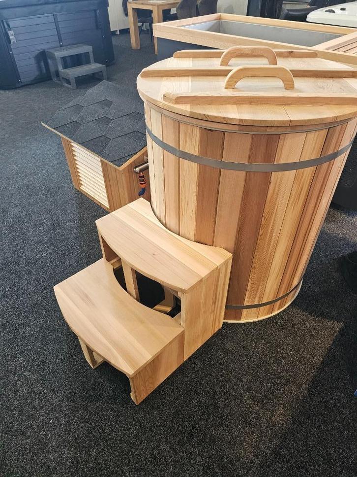 ijsbaden  100 %  redcederhout 50 % korting incl koeler, Tuin en Terras, Bubbelbaden en Hottubs, Nieuw, Vast, Filter, Pomp, Trap