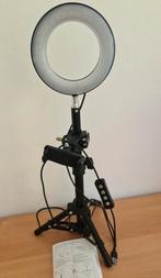 Zgan ringlamp met standaard, Ophalen, Zo goed als nieuw, Lamp of Flitsset