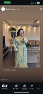 TE HUUR Takchita Takshita Marokkaanse Caftan Kaftan, Ophalen of Verzenden, Zo goed als nieuw, Blauw, Onder de knie