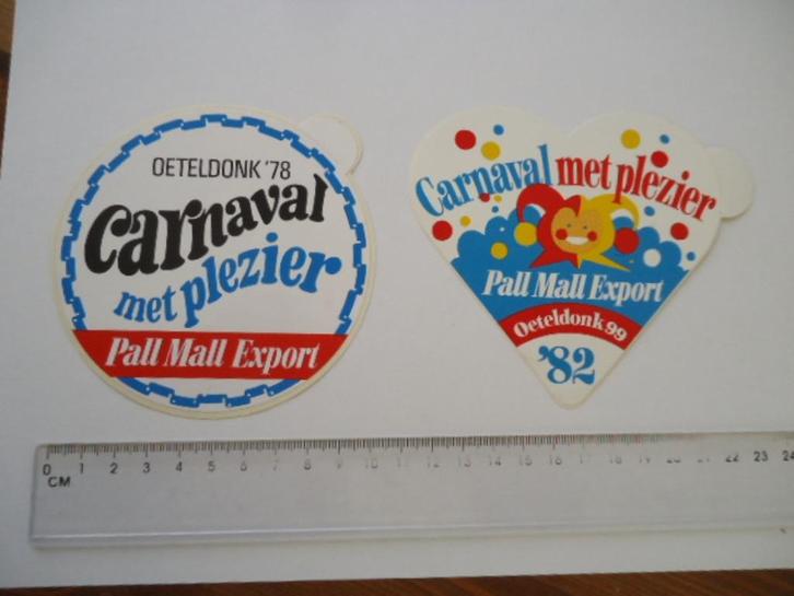 sticker oud Oeteldonk carnaval den bosch Pall mall 82 78 cv, Verzamelen, Stickers, Zo goed als nieuw, Bedrijf of Vereniging, Verzenden