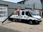 Iveco Daily 35C17 3.0 410 Automaat Palfinger Laadkraan Airco, Auto's, Bestelauto's, Automaat, Euro 5, Gebruikt, Zwart