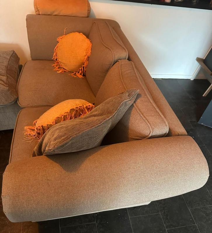 2 zits bank + poef/hocker, Huis en Inrichting, Banken | Sofa's en Chaises Longues, Nieuw, Tweepersoons, 150 tot 200 cm, 75 tot 100 cm