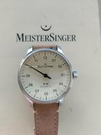 MeisterSinger No.03 AM903 horloge, Sieraden, Tassen en Uiterlijk, Horloges | Heren, Overige merken, Leer, Staal, Polshorloge
