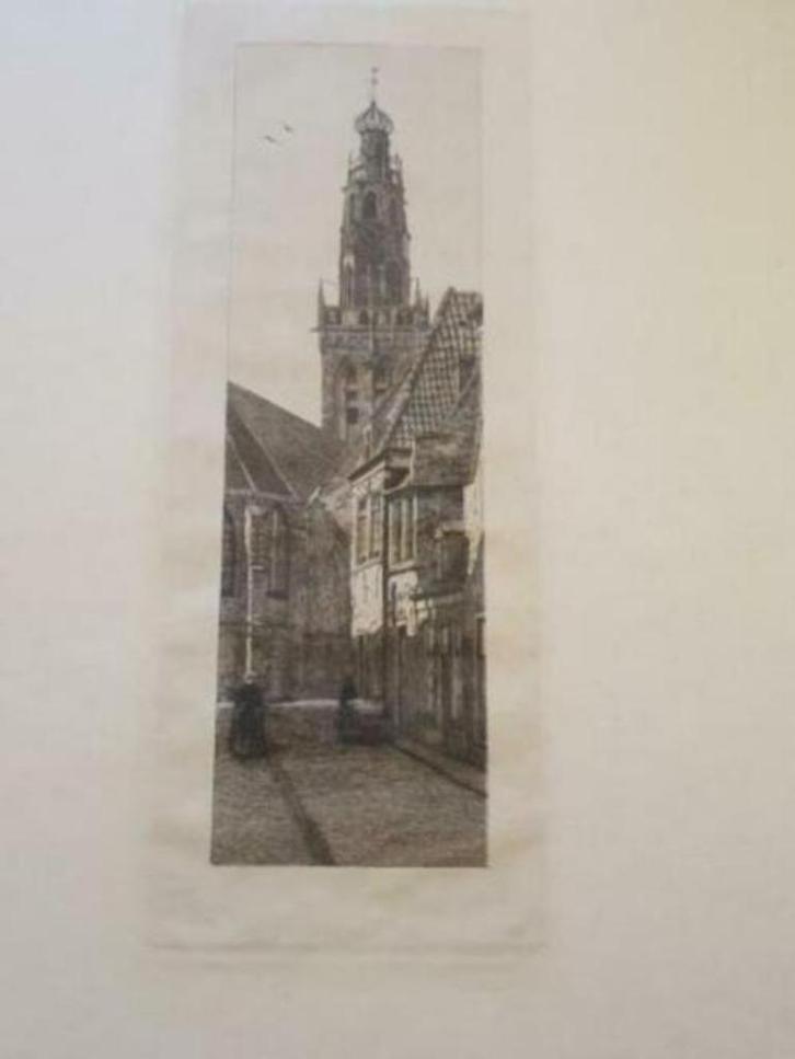 Johannes Mattheus Graadt van Roggen Bakenesserkerk Haarlem, Antiek en Kunst, Kunst | Etsen en Gravures, Ophalen
