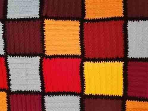 Granny woondeken reliëf gebreid vakken 170/117, Gebruikt, Etten-Leur, DJT@dejuistetoon.eu, Ophalen of Verzenden