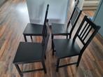 4x Eetkamerstoel Stefan bruinzwart Ikea, Huis en Inrichting, Stoelen, Ophalen, Gebruikt, Overige kleuren, Vier