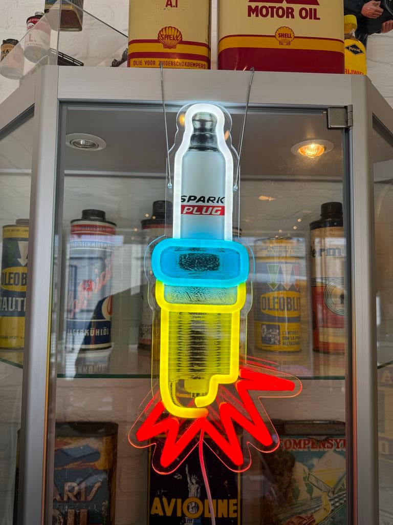 Vintage Neon Bougie Reclamebord, Verzamelen, Merken en Reclamevoorwerpen, ., Lichtbak of (neon) lamp, Ophalen of Verzenden, Zo goed als nieuw