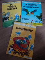 3 Smurfen albums, 1e, 5e en 10e reeks., Ophalen, Gebruikt, Verschillende Smurfen, Stripboek