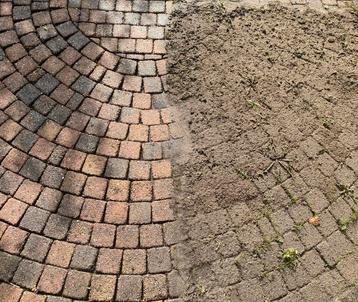 Terras reinigen, tuin tegels schoonmaken hoge druk N-H beschikbaar voor biedingen