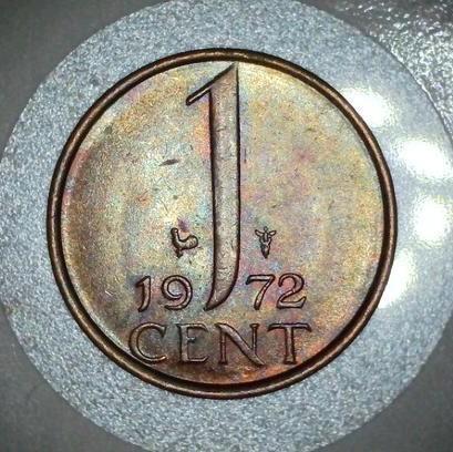Toned 1Cent 1972 Nederland, Postzegels en Munten, Munten | Nederland, Losse munt, 1 cent, Koningin Juliana, Ophalen of Verzenden