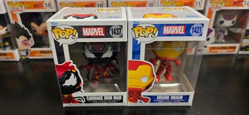 Funko Pop Marcel - Carnage Iron man (1437) and Iron man (142, Verzamelen, Poppetjes en Figuurtjes, Nieuw, Ophalen of Verzenden